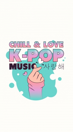 coque Hand Drawn Finger Heart Chill Love Music Kpop