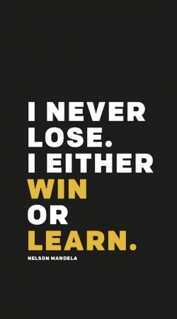 coque i never lose either i win or i learn Nelson Mandela