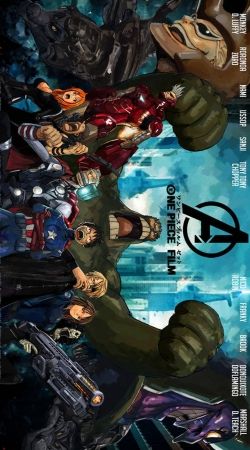 coque One Piece Mashup Avengers