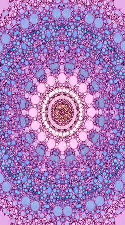 coque pink and blue kaleidoscope
