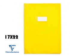 Protège-cahier petit format Jaune 17x22