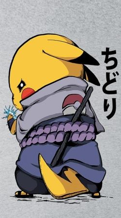 coque Sasuke x Pikachu