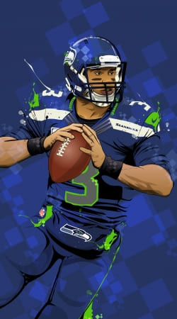 coque Seattle Seahawks: QB 3 - Russell Wilson