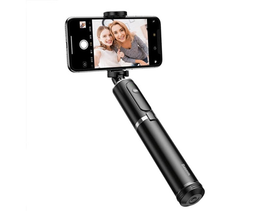 Perche à selfie + Trépied télescopique socle Bluetooth