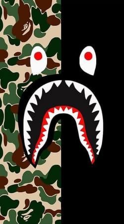 coque Shark Bape Camo Military Bicolor