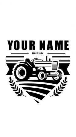 coque Tracteur Logo personnalisable prénom date de naissance