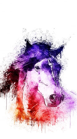 coque watercolor horse