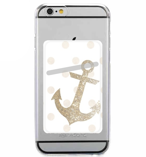Porte Glitter Anchor and dots in gold