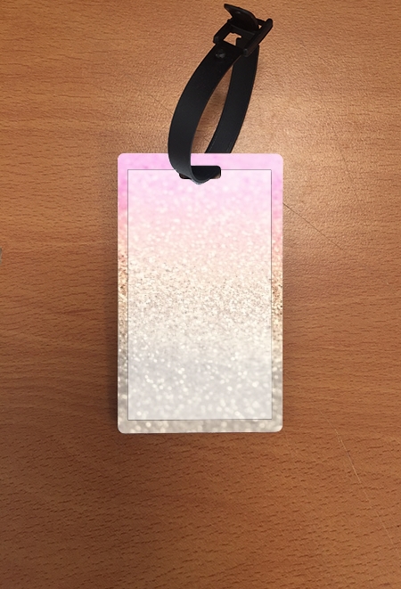 Porte adresse pour bagage Gatsby Glitter Pink