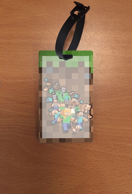 Porte adresse pour bagage Minecraft Creeper Forest