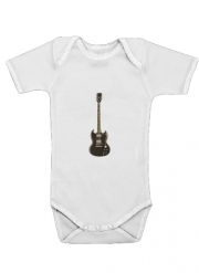 body-blanc-pour-bebe AcDc Guitare Gibson Angus