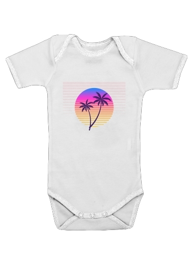 Body Classic retro 80s style tropical sunset