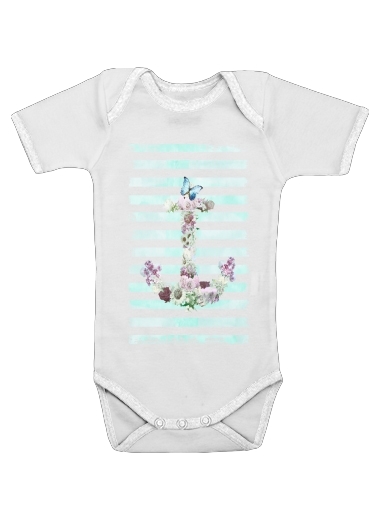 Body Floral Anchor in mint