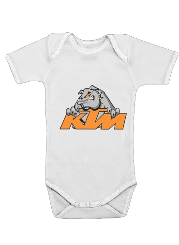 Body bébé blanc manche courte KTM Racing Orange And Black