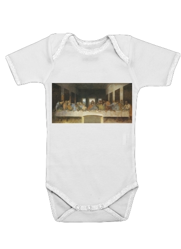 Body bébé blanc manche courte The Last Supper Da Vinci