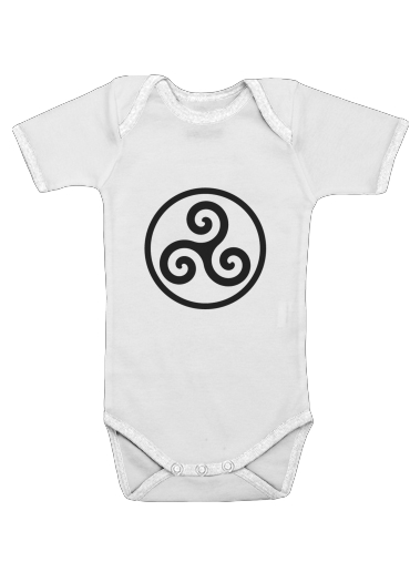 Body bébé blanc manche courte Triskel Symbole