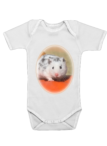 Body Hamster dalmatien blanc tacheté de noir