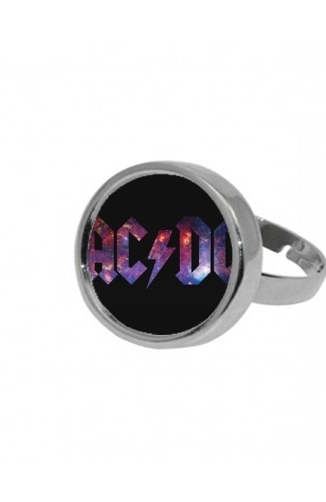 Bague ronde AcDc Guitare Gibson Angus