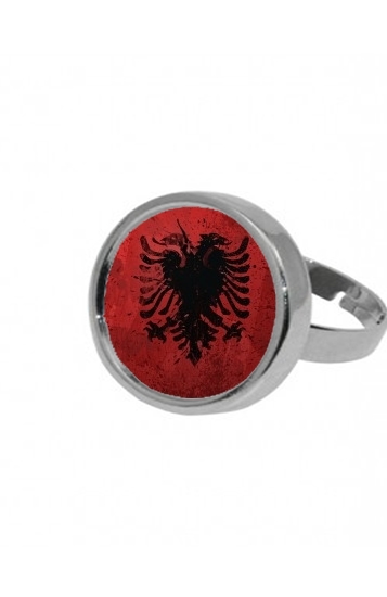 Bague Albanie Painting Flag