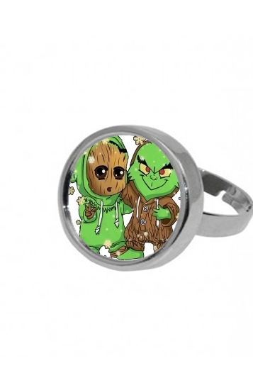 Bague Baby Groot and Grinch Christmas