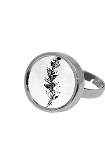 Bague ronde Feather
