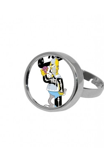 Bague Home Simpson Parodie X Bender Bugs Bunny Zobmie donuts