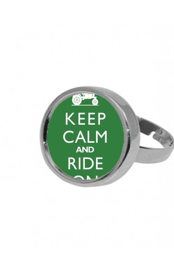 Bague Keep Calm And ride on Tractor