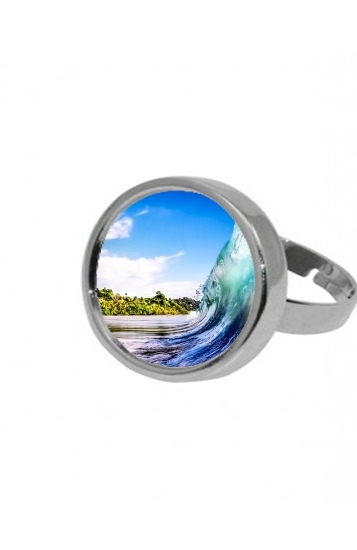 Bague ronde Wave Wall