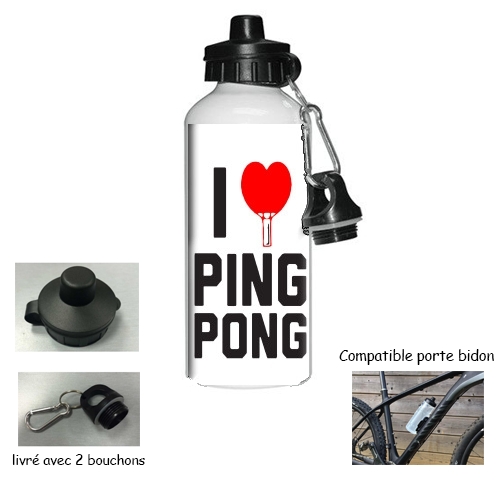 Gourde I love Ping Pong