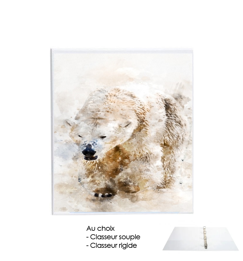 Classeur Abstract watercolor polar bear
