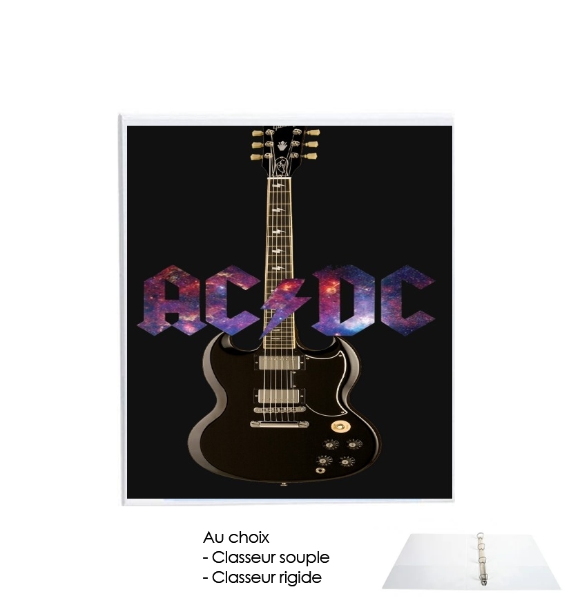 Classeur A4 personnalisable AcDc Guitare Gibson Angus