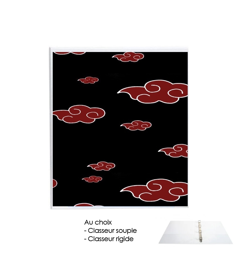 Classeur A4 personnalisable Akatsuki  Nuage Rouge pattern