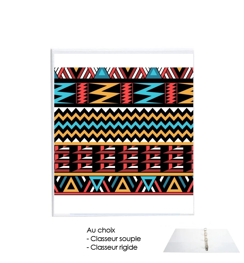 Classeur A4 personnalisable aztec pattern red Tribal