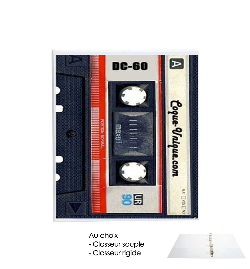 Classeur A4 personnalisable Cassette audio K7