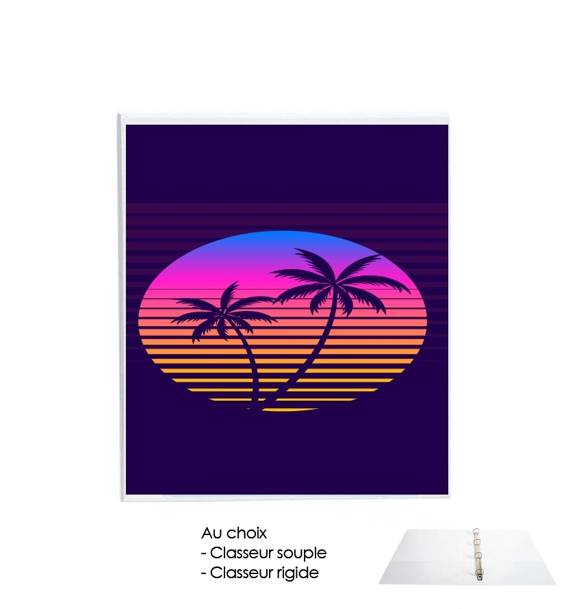Classeur Classic retro 80s style tropical sunset