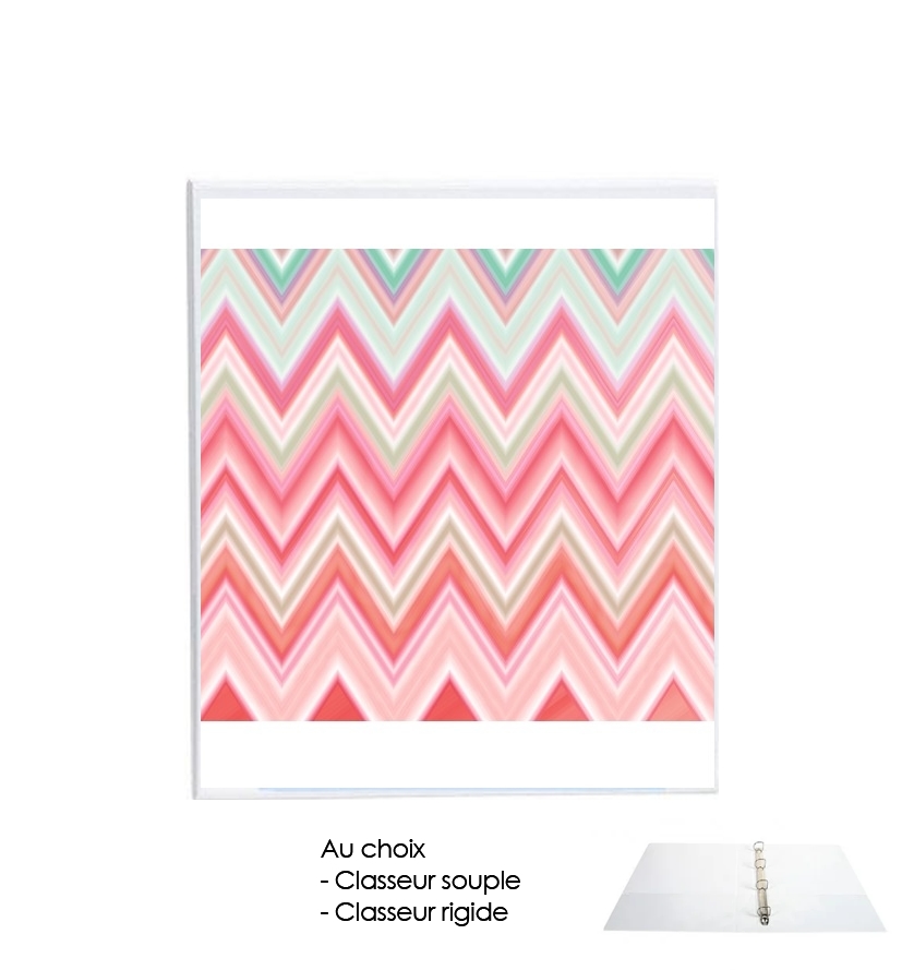 Classeur colorful chevron in pink