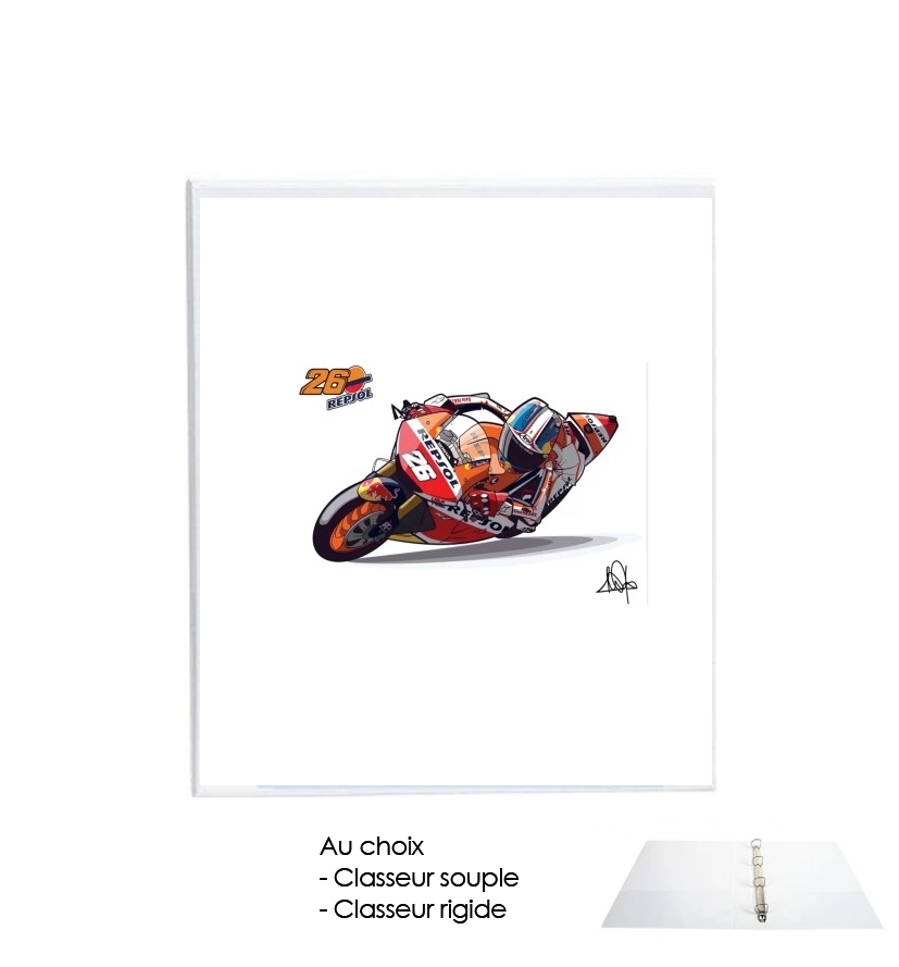 Classeur Dani Pedrosa Moto GP Cartoon Art
