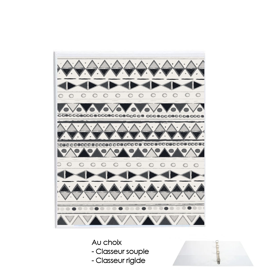 Classeur Ethnic Candy Tribal in Black and White