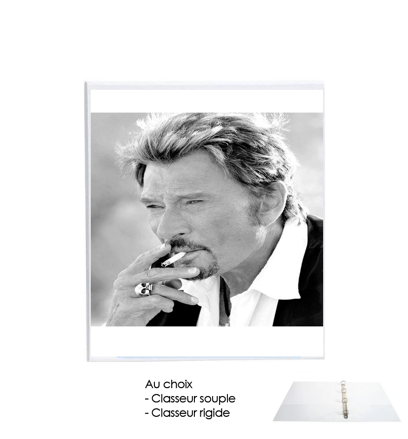 Classeur A4 personnalisable johnny hallyday Smoke Cigare Hommage