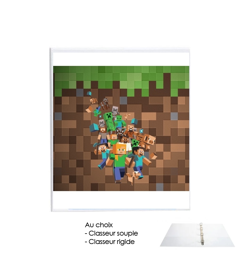 Classeur A4 personnalisable Minecraft Creeper Forest