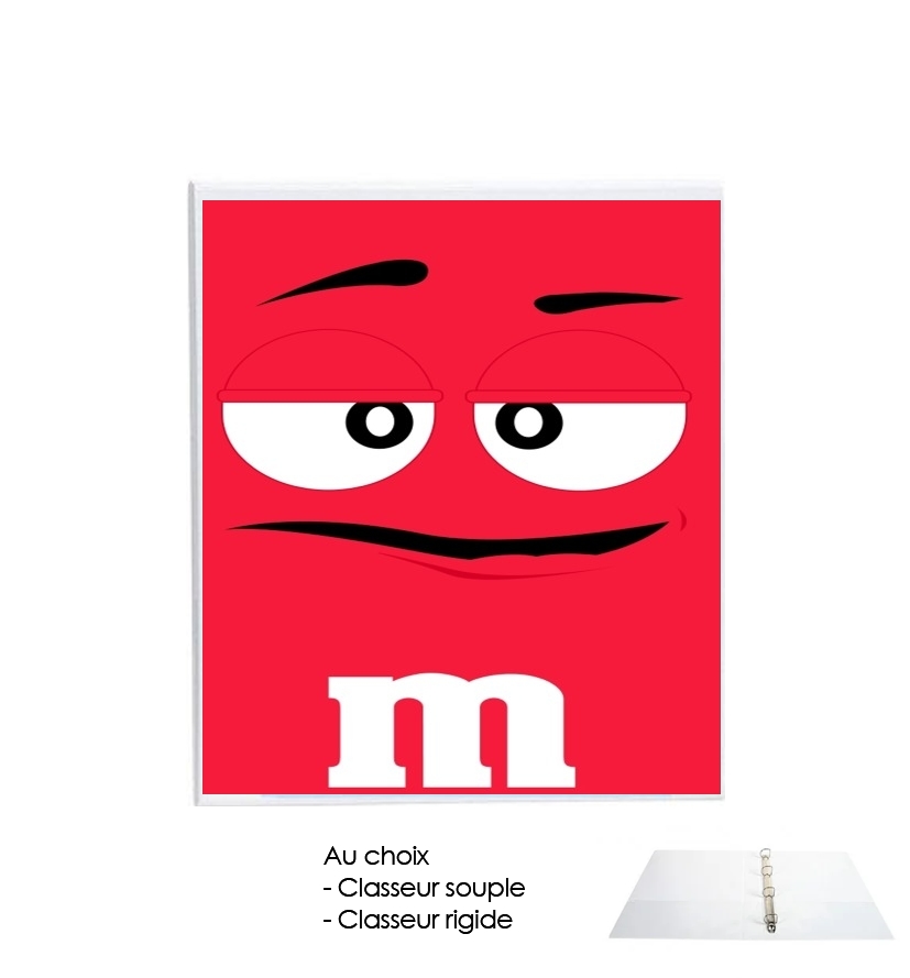 Classeur A4 personnalisable M&M's Rouge