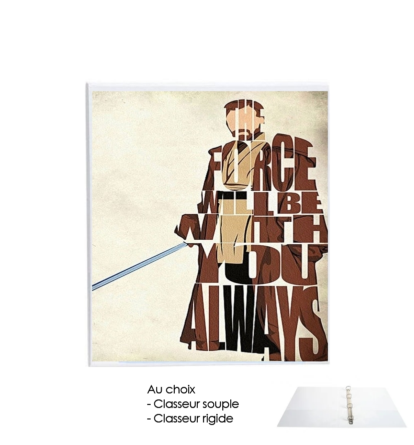 Classeur Obi Wan Kenobi Tipography Art