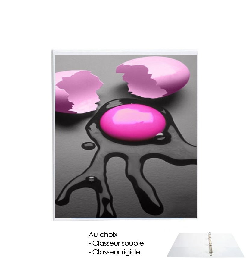 Classeur A4 personnalisable Oeuf Rose