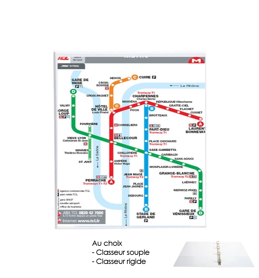 Classeur Plan de metro Lyon