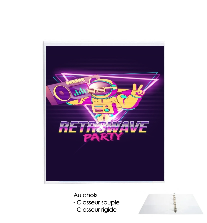 Classeur Retrowave party nightclub dj neon