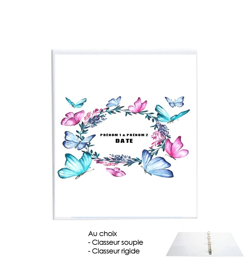 Classeur Watercolor Papillon Mariage invitation