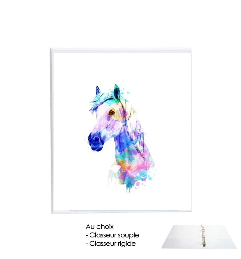 Classeur A4 personnalisable watercolor horse
