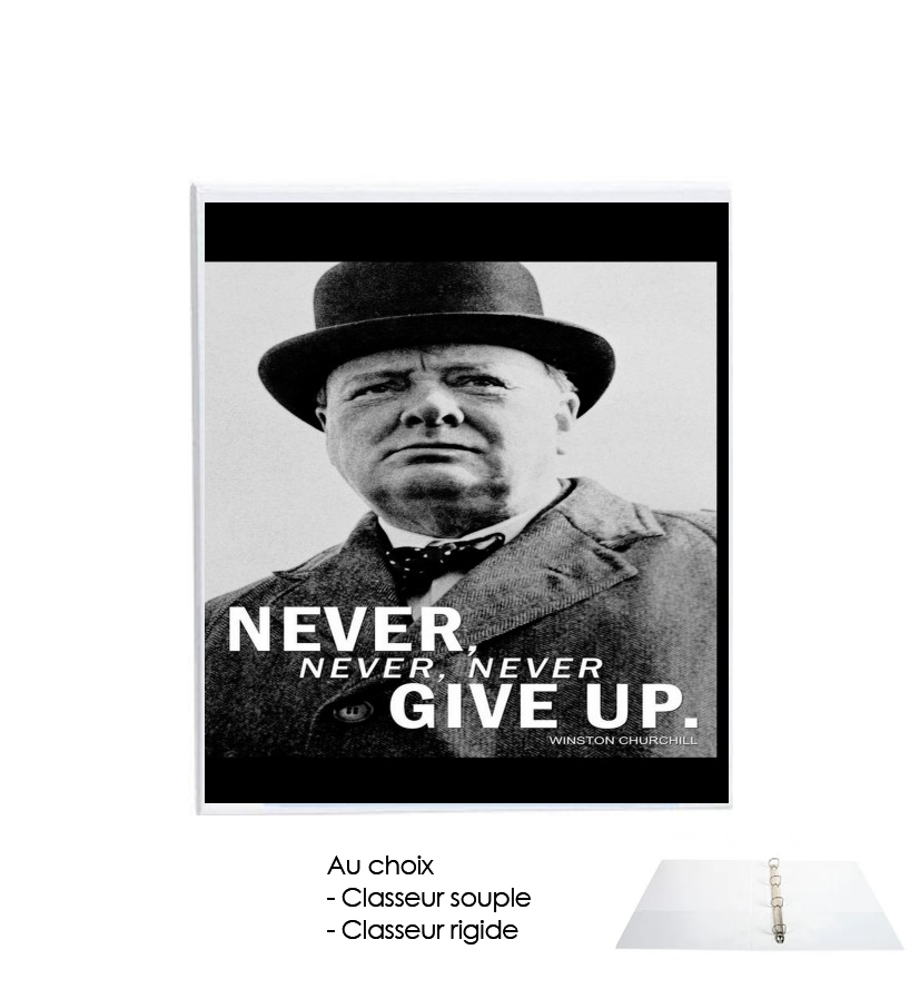 Classeur Winston Churcill Never Give UP