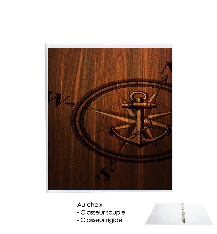 Classeur A4 personnalisable Wooden Anchor
