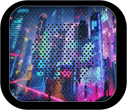 Enceinte Cyberpunk city night art